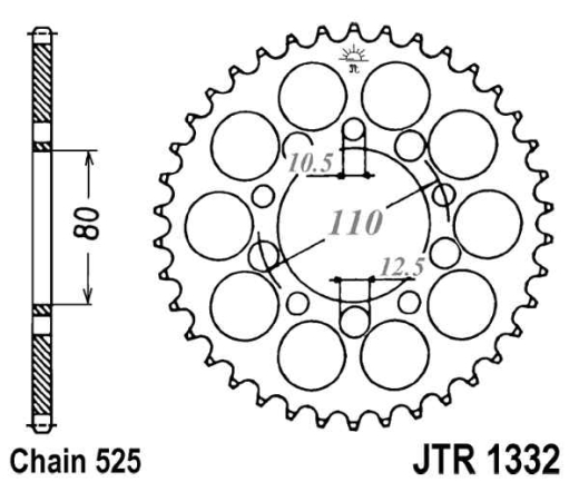 KETTENRAD 45Z,TEILUNG 525