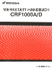 WERKSTATTHANDBUCH CRF1000A/D